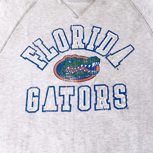 VINTAGE Florida Gators Light Grey Crewneck Sweatshirt Size Large - Picture 2 of 6